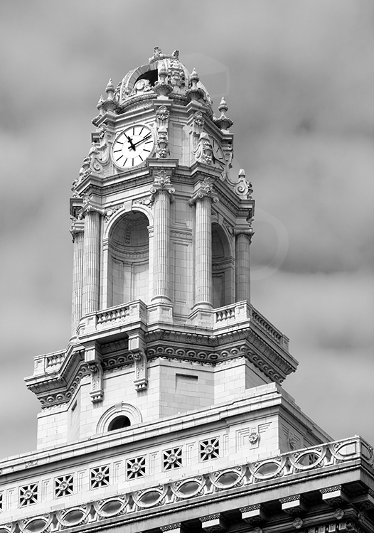 Oakland - City Hall Clock Tower (BW)